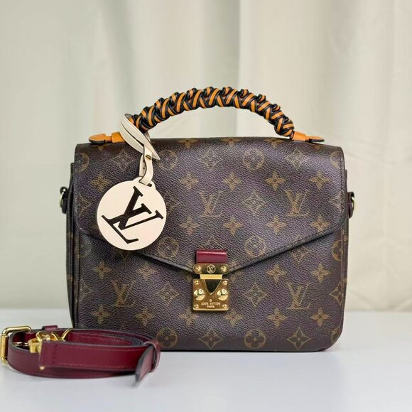 Louis Vuitton Monogram Canvas Metis Shoulder Bag Crossbody with Purple Strap - Picture 2 of 11